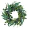 6 Pack: 24'' Green & Purple Echinops Floral Spring Door Wreath